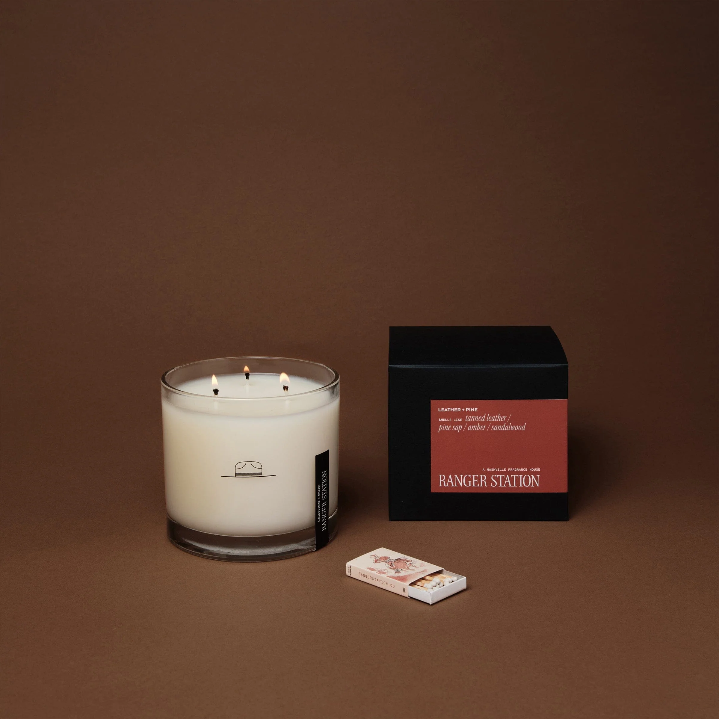 LEATHER + PINE MAMMOTH CANDLE - Image 3